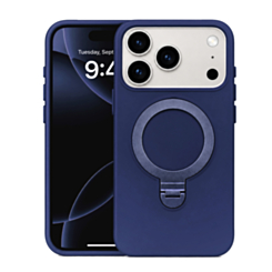 Pastel Shield Carbon Fiber Magnetic Kickstand Case (NAVY BLUE) for iPhone 17 Pro / 18 Pro