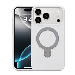 Pastel Shield Carbon Fiber Magnetic Kickstand Case (WHITE) for iPhone 17 Pro / 18 Pro