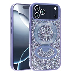 Sparkle Luxury Slim Case with Magnetic Kickstand for iPhone 17 Pro / 18 Pro (LILAC)