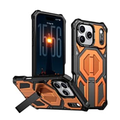 Heavy Duty Rugged Armor Case with Camera Protection Case with Kickstand (ORANGE) for iPhone 17 Pro / 18 Pro