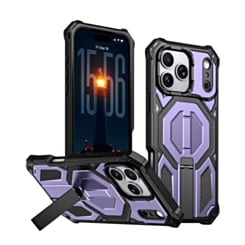 Heavy Duty Rugged Armor Case with Camera Protection Case with Kickstand (PURPLE) for iPhone 17 Pro / 18 Pro