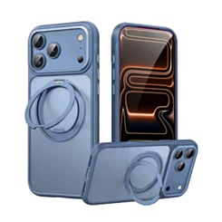 Heavy Duty Rugged Armor Case with Camera Protection Case with Kickstand (DARK BLUE) for iPhone 17 Pro Max / 18 Pro Max
