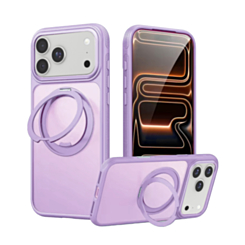 Heavy Duty Rugged Armor Case with Camera Protection Case with Kickstand (LAVENDER) for iPhone 17 Pro Max / 18 Pro Max