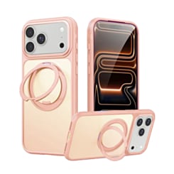 Heavy Duty Rugged Armor Case with Camera Protection Case with Kickstand (PINK) for iPhone 17 Pro Max / 18 Pro Max
