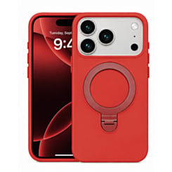Pastel Shield Carbon Fiber Magnetic Kickstand Case (RED) for iPhone 17 Pro Max / 18 Pro Max
