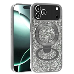 Sparkle Luxury Slim Case with Magnetic Kickstand for iPhone 17 Pro Max / 18 Pro Max (DARK GRAY)
