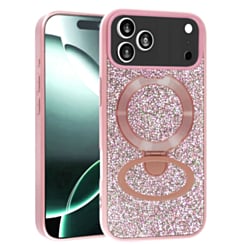 Sparkle Luxury Slim Case with Magnetic Kickstand for iPhone 17 Pro Max / 18 Pro Max (PINK)