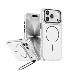 Magnetic Clear Case with Camera Kickstand for iPhone 17 Pro Max / 18 Pro Max (BLACK)