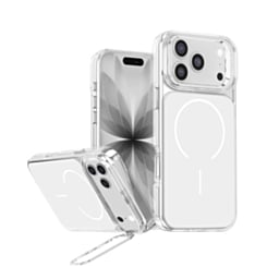 Magnetic Clear Case with Camera Kickstand for iPhone 17 Pro Max / 18 Pro Max (WHITE)