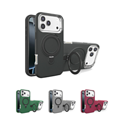 Support Heavy Duty Case with Wireless Charging Kickstand for iPhone 17 Pro Max / 18 Pro Max